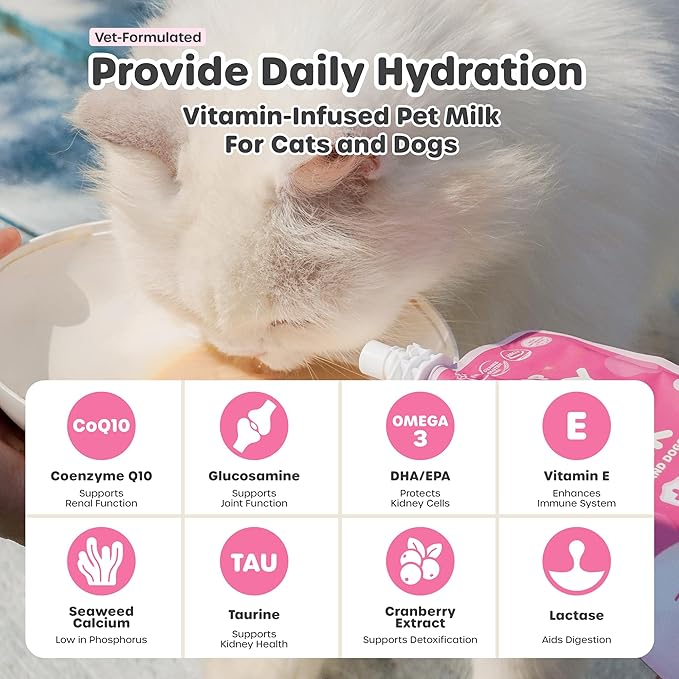 Bundle | Berry Good Milk 10pk Vitamin-Infused + 49 Variety Squeeze Vita Sticks with Essential multivitamins [Both Products are for Cats & Dogs of All Life Stages]-PawvioPets