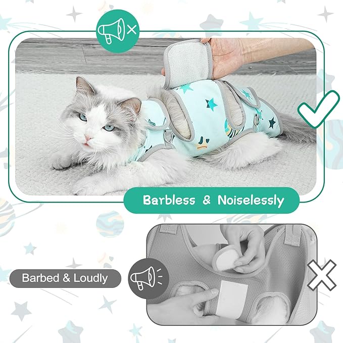 Cat Grooming Hammock, Self-Adherent Wrap for Cutting Nails, Anti-Escape Calming Grooming Bag for Medicine, Nail Clipping, Teeth Brushing, Ear Cleaning-PawvioPets