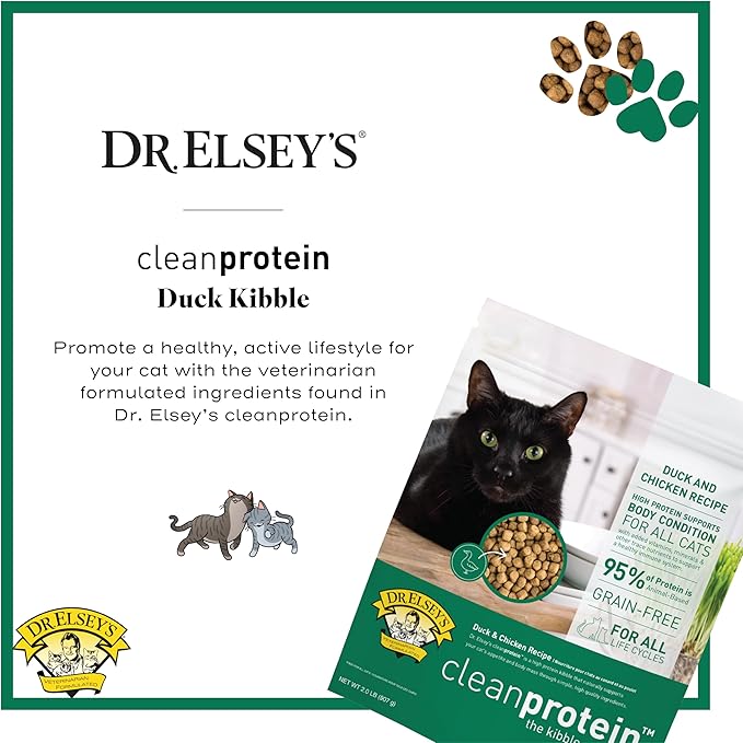 Dr. Elsey's cleanprotein Dry Kibble Duck 6.6 lb Bag-PawvioPets