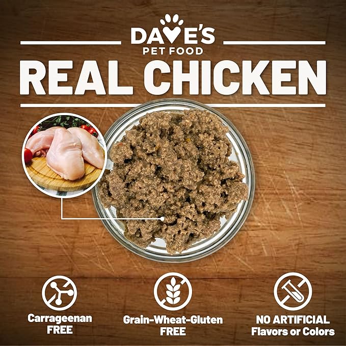 Dave's Pet Food Grain Free Wet Canned Cat Food Pate (Gobblicious Gourmet), Made in USA Naturally Healthy, Added Vitamins & Minerals, 13 oz Cans (12 Pack)-PawvioPets