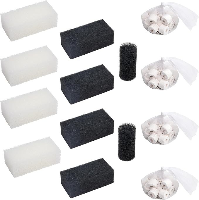 4 Sets of Three-Stage Filtration Maintenance Kit for Fish Tank Filters Replacement for Aquaclear 50 Power Filter Fish Tank Filter for 20- to 50-Gallon Aquariums-PawvioPets