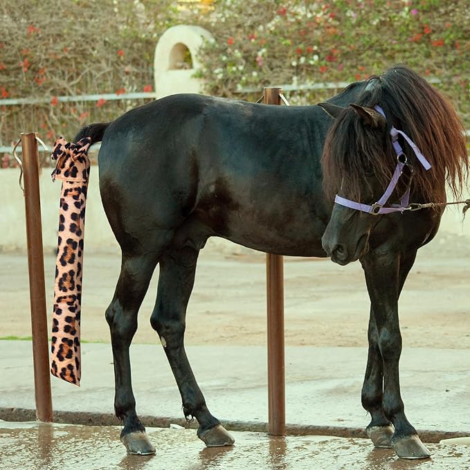 4 Pcs Horse Tail Bag Stretchy 22" Breathable with 2 Strands to Keep Clean and Protected Grooming Supplies-PawvioPets