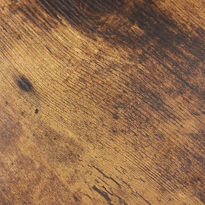 Entryway Table with Storage, Farmhouse Buffet Cabinet Coffee Bar Kitchen Island with Sliding Barn Doors & Shelves, Console Table for Kitchen, Dining Room, Living Room, Brown-PawvioPets