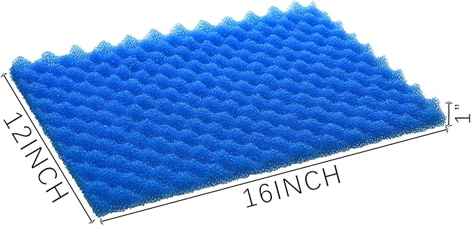 Aquarium Filter Media Bio Sponge Pad 16 x 12 x 1 inch, Fish Pond Foam Filter 20/30/40 ppi Set 3-PawvioPets