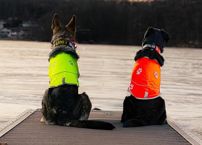 Custom Reflective Dog Vest High Visibility Reflective Jacket for Dogs Hunting Safety Gear with Elastic Strap & Clasp, Comfortable, Perfect for Day and Night Walks!-PawvioPets