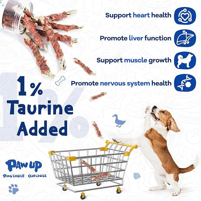 Cod Skin Dog Treats with Duck Dog Snacks High Protein and Omega-3, Natural Dog Chews w/Taurine, 12.5 oz-PawvioPets