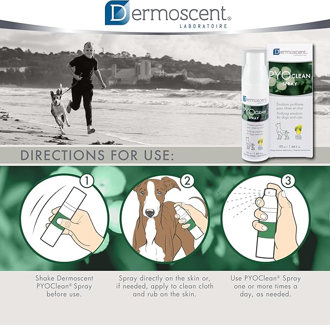 Dermoscent PYOclean® Spray for Dogs & Cats 50 ml (1.66 fl. oz.)-PawvioPets