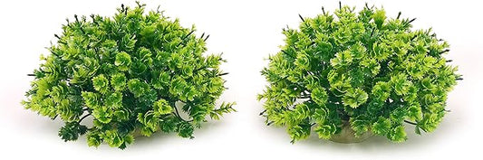 BEGONDIS 2Pcs Aquarium Decorations Fish Tank Artificial Green Water Plants Made of Soft Plastic-PawvioPets