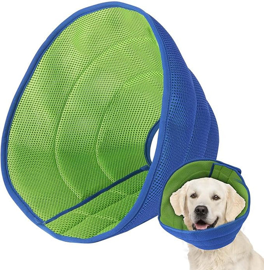 Dog Cone Soft Recovery Collars & Cones After Surgery for Medium Large Dogs, Comfy Ecollars to Stop Licking, Adjustable, Dog Ecollars for Recovery Fabric: Soft Comfort, Ecollars of Shame Alternatives-PawvioPets