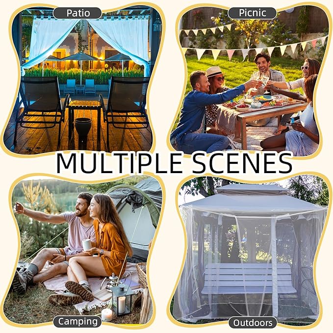 4 Corners Mosquito Net for Mosquiteros para Camas Bed Canopies Netting Bed Drapes Rectangular Mosquito Mesh for Camping Home Outdoor Travel (White,L75 X W59 X H67 Inch,Opening)-PawvioPets