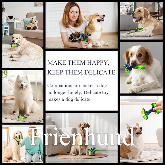 3-Pack Indestructible Nylon Dog Chew Toys for Aggressive Chewers - Long-Lasting Durable Bone-Shaped Toys, Large Breed Dogs, Tough Puppy Teeth Enrichment-PawvioPets