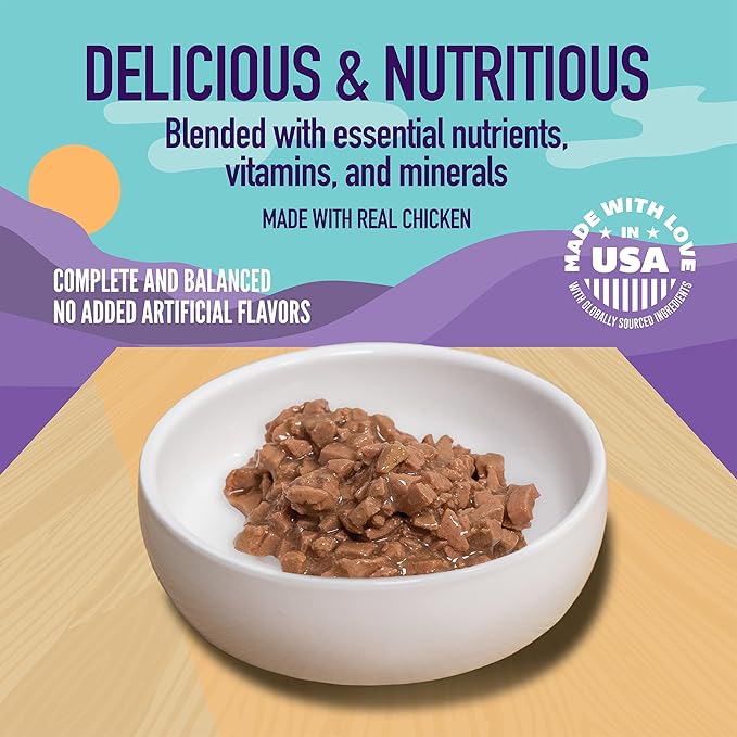 A Strong Heart Canned Wet Cat Food, Grilled Chicken Flavor in Gravy - 3 oz Cans (Pack of 24), Made in The USA with Pieces of Real Grilled Chicken-PawvioPets