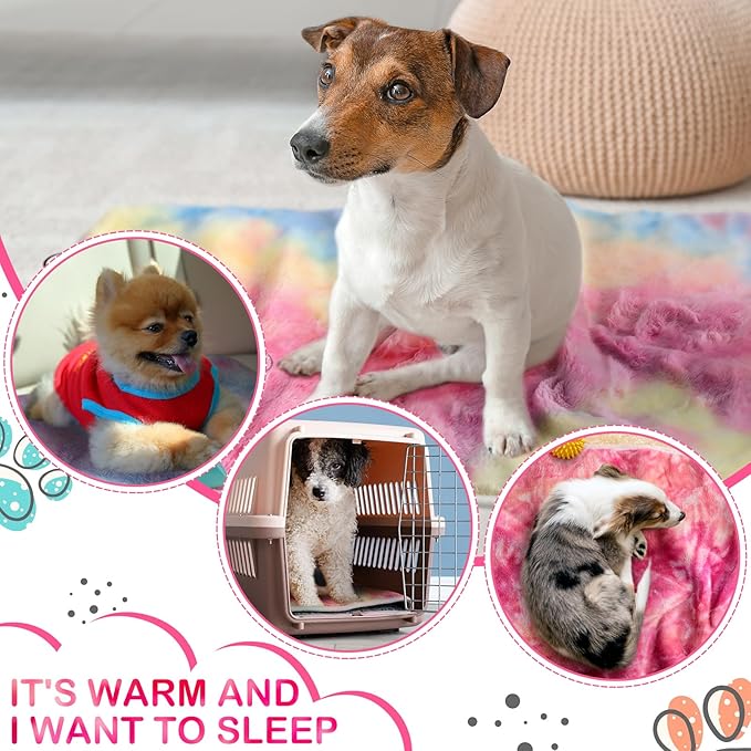 4 Pcs Waterproof Guinea Pig Blankets Washable Small Animal Fleece Bedding Absorbent Guinea Pig Cage Liners Reusable Pet Pee Pad Sleep Mat Pad Cover for Hamster Ferret (Tie Dye Pattern,24 x 16 Inch)-PawvioPets