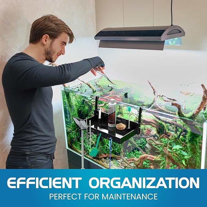 FL!PPER Flipper Tank Buddy - Fish Tank Accessories Organizer, Aquarium Accessories for Fish Tank, Aquarium Supplies, Saltwater Aquarium Accessories, Aquarium Cleaning Tools Storage Rack-PawvioPets