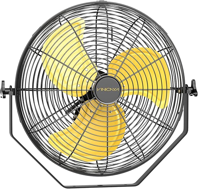 18 Inch Industrial Wall Fan, 4800 CFM Metal Wall Mount Fans with Poweful Motor, 3 Speed, Heavy Duty Fan Indoor for Covered Patio, Greenhouse, Gazebo, and Garage, UL Listed-PawvioPets