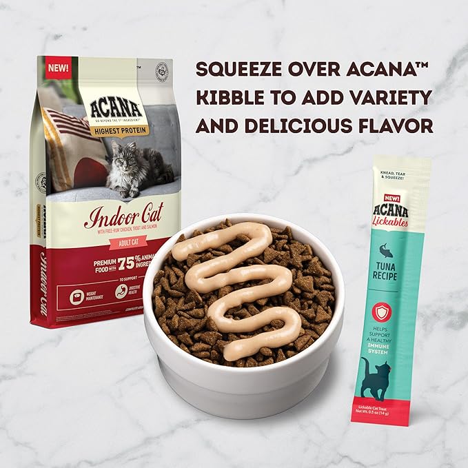 ACANA Lickables Cat Treats Tuna Recipe .5oz Tubes (5 Count)-PawvioPets