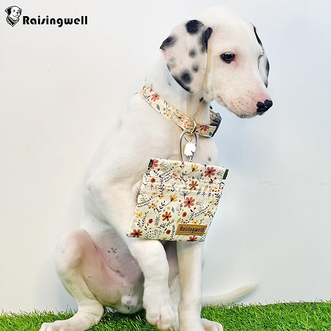 Dog Treat Pouch, Small Cotton Pocket Sized Training Holder, Hand Free Walking Funny Bag with Carabiner, Self-Closing Pet Feed Snack Reward, Behavior Aids for Puppy Travel or Outdoor Use-PawvioPets