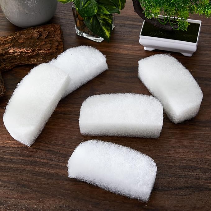 24 Pcs Filter Media Compatible with Fluval 106/107/206/207 Canister Filter Media Aquarium Polishing Pads 5.71 x 2.76 x 1.38 Inches Fish Tank Aquarium Accessories Replacement-PawvioPets