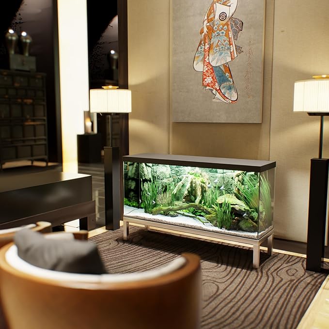 14 in X 48 in. Aquarium Stand | Industrial Style Aluminum Fish Tank Base with Open Frame Design-PawvioPets