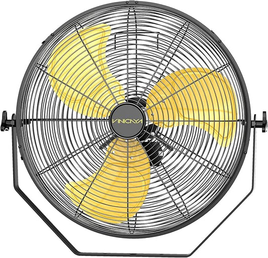 20 Inch Industrial Wall Mount Fan, 5200 CFM Industrial Metal Wall Fans with Poweful Motor, 3 Speed, Heavy Duty Construction Indoor for Warehouse, Workshops, and Garage, UL Listed-PawvioPets