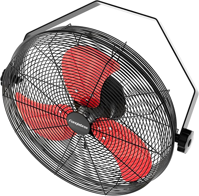 2600 CFM 14 inch Outdoor High Velocity Wall Mounted Fan, 3-Speed Metal Fans with IP44 Enclosure Motor, Industrial Grade Weatherproof Wall Fan for Patio, Greenhouse, Garage, and Gazebo-PawvioPets