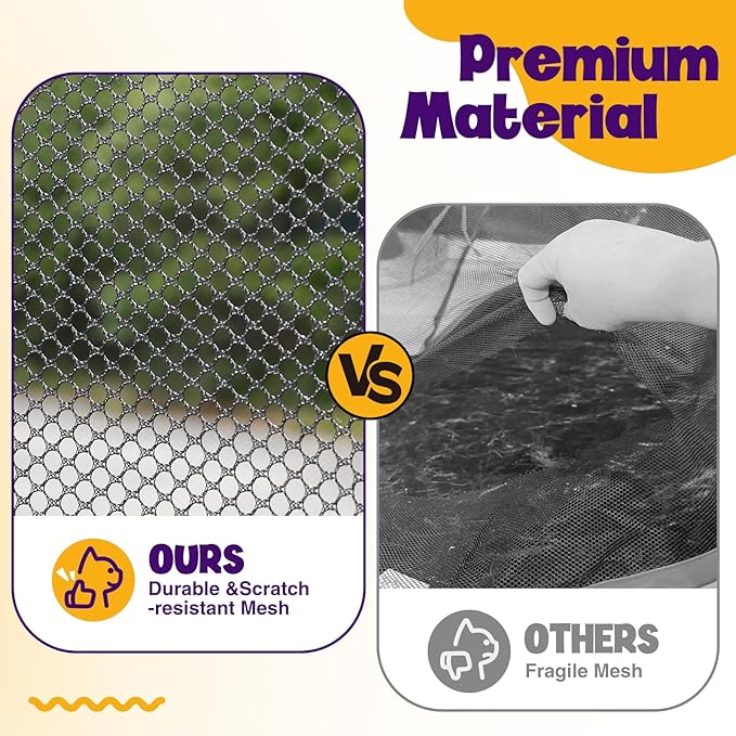 Extra Large Catio Outdoor Cat Enclosure Rywell 2-Tier Cat Tent for Patio, Balcony, Indoor & Camping, Foldable Outdoor Cat Playpen with Windows, Weatherproof Sunproof (Carry Bag Included)-PawvioPets