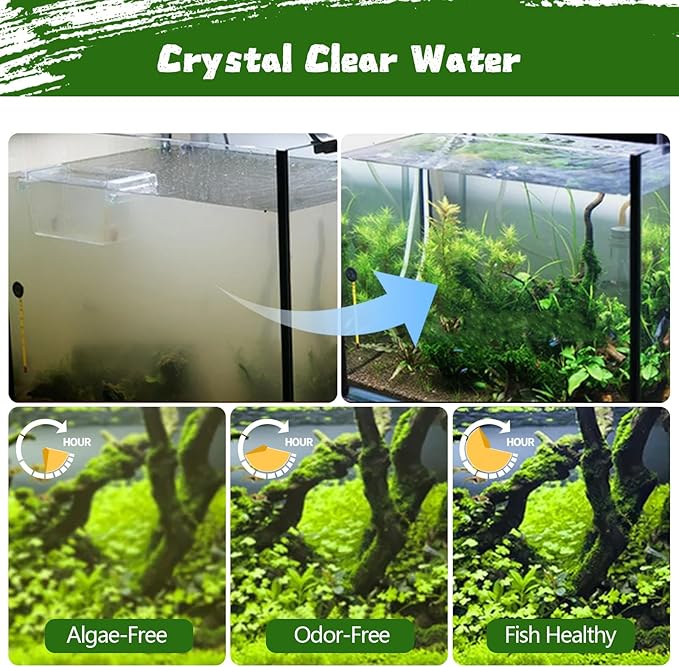 Aquarium Filter Floss 12 * 144 Inches, Cut to Fit Fish Tank Filter, Dual Density Aquarium Filter Pad, Pond Filter Media Roll Clear Water for Freshwater & Saltwater, Safe for Fish, Reef, Turtles-PawvioPets