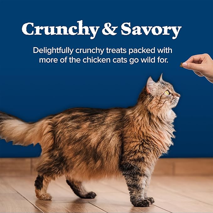 Blue Buffalo Wilderness Crunchy Cat Treats, Grain-Free Treats for Cats Made with Natural Ingredients, Great for Training, Tasty Chicken Flavor, 12-oz. Tub-PawvioPets