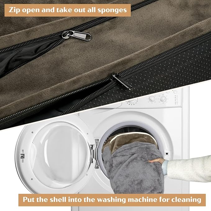 Comfort Expression Medium Dog Beds Waterproof Orthopedic Foam Dog Sofa Beds for Medium Large Dogs Comfy Pet Bed with Washable Removable Cover & Non-Slip Bottom(Medium,Dark Green)-PawvioPets