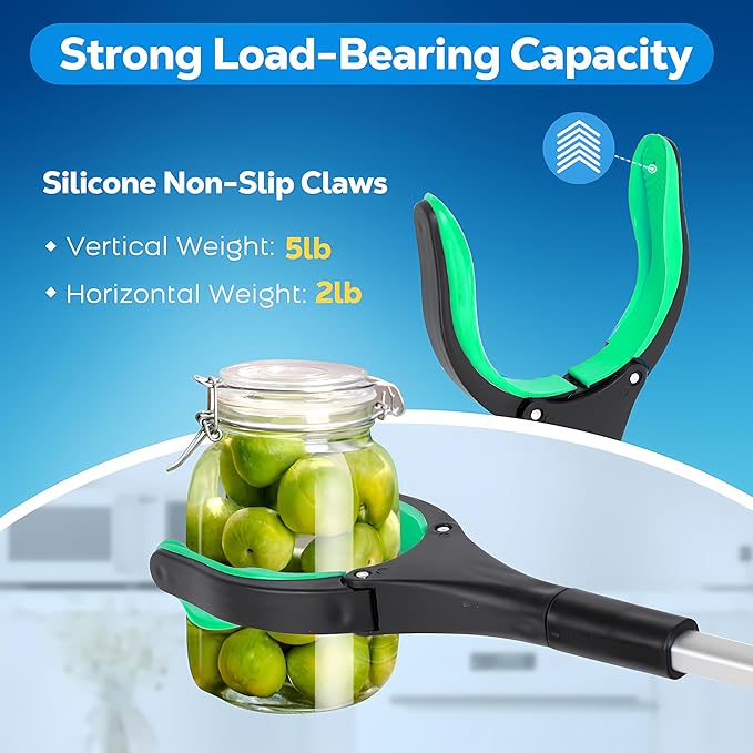 Grabber Reacher Tool - 32” Extra Long Foldable Gripper and Reaching Tool - Heavy Duty Pick Up Stick Grabbers for Seniors, Trash, Surgery Recovery Must Haves Gifts (Green)-PawvioPets