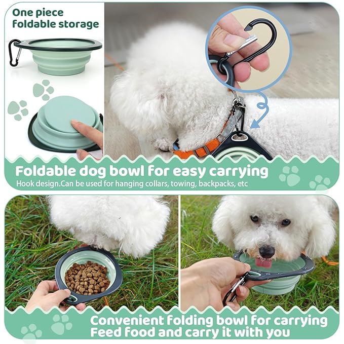 8-in-1 Pet Grooming Kit for Dogs & Cats - Includes Slicker Brush, Nail Clippers, Comb, Scissors, Toothbrush & Collapsible Bowl - Deshedding, Hair Trimming & Care Set, Travel Bag-PawvioPets