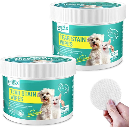 Dog Eye Wipes, Gentle Eye Wipes for Dogs & Cats, Pet Eye Cleaner Wash Removes Discharge, Crust, Debris, and Gunk (200, Unscent)-PawvioPets