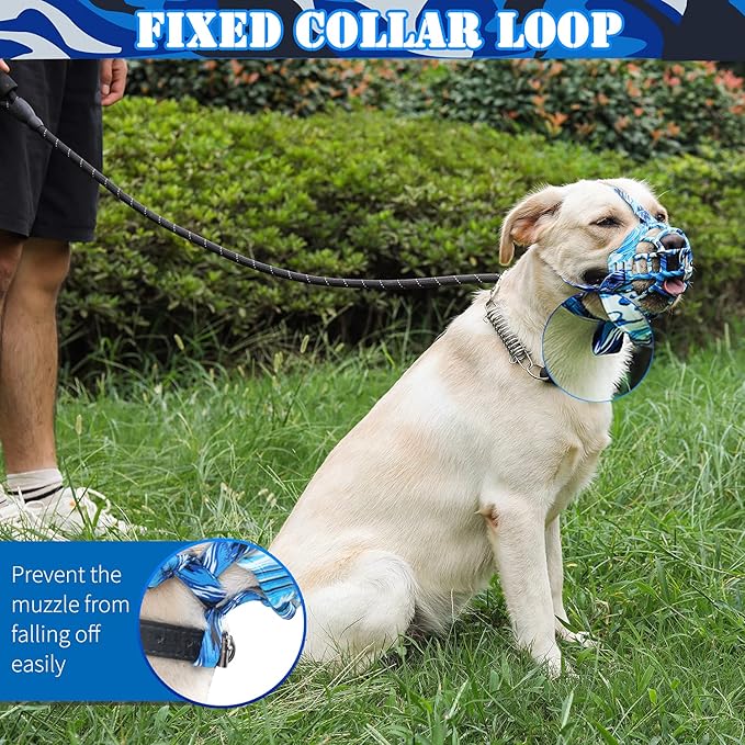 BARKLESS Dog Muzzle, Silicone Basket Muzzle for Small Medium Large Dogs, Soft Cage Mouth Cover Prevent Biting Chewing, Allow Drinking Panting, Suitable for German Shepherd-PawvioPets