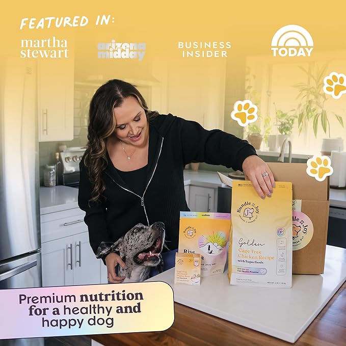 Golden Probiotic Dog Food Dry, Chicken, 4lb Bag, Allergy and Gut-Friendly Adult Kibble for Digestive Health with Cage-Free Chicken, 20 Plant Based Superfoods, Beef and Grain Free-PawvioPets