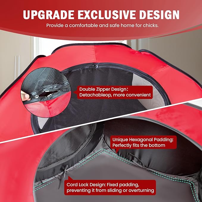 Brooder Box for Chick Starter Kit - Brooder Pen/Baby Chicken Supplies Brooder Box with Ideal Size Brooding Up to 15 Baby Chick, Duck and Quail-PawvioPets