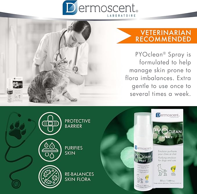 Dermoscent PYOclean® Spray for Dogs & Cats 50 ml (1.66 fl. oz.)-PawvioPets