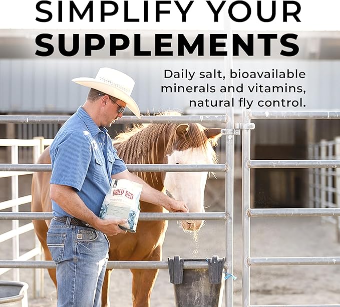 Daily Red Fortified w/Garlic - Horse Vitamin & Mineral Supplement 5 lb Pouch-PawvioPets