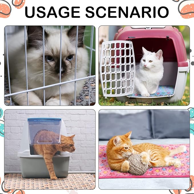 4 Pcs Waterproof Guinea Pig Blankets Washable Small Animal Fleece Bedding Absorbent Guinea Pig Cage Liners Reusable Pet Pee Pad Sleep Mat Pad Cover for Hamster Ferret (Star Pattern,12 x 12 Inch)-PawvioPets