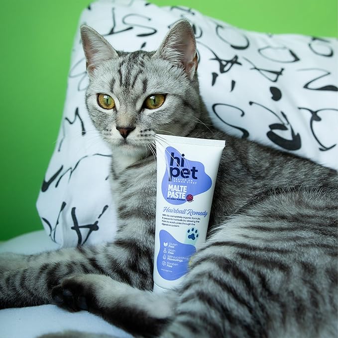 Anti-Hairball Malt, Cat Treats Lickable, Hairball Treatment for Cats, Supports Digestive System, 2.65 Oz (Pack of 3)-PawvioPets