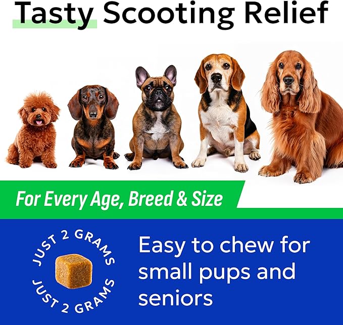 BARK&Spark Dog Anal Gland Treatment Chews - AnalGland Support Supplement - Stop Scoot & Reduce Odor with Prebiotics & Digestive Enzymes - Bacon Flavor, 120 Treats-PawvioPets