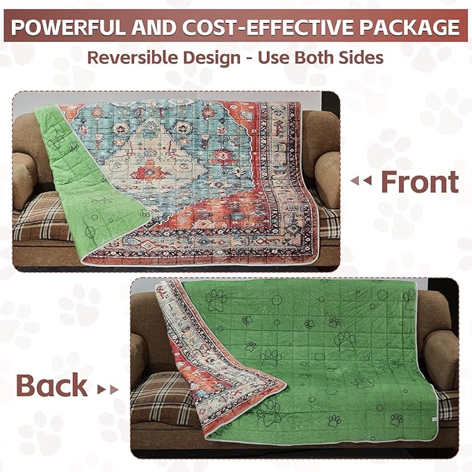 Extra Large Washable Pee Pads for Dogs (72"x72"), Upgrade Reusable Puppy Pads with Non-Slip Rug Pad, Super Thickening Absorbent Leakproof Dog Traning Pads Whelping Pad for Dogs, Doggie-PawvioPets