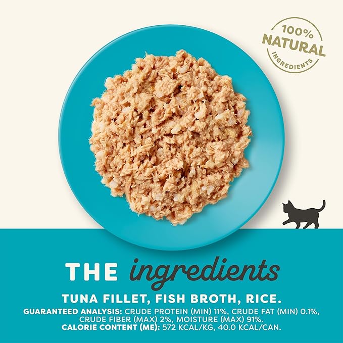 Applaws Natural Wet Kitten Food in Broth, Limited Ingredient Canned Wet Kitten Food, No Additives, Made with Natural Ingredients, Tuna Fillet in Broth (24 x 2.47oz Cans)-PawvioPets