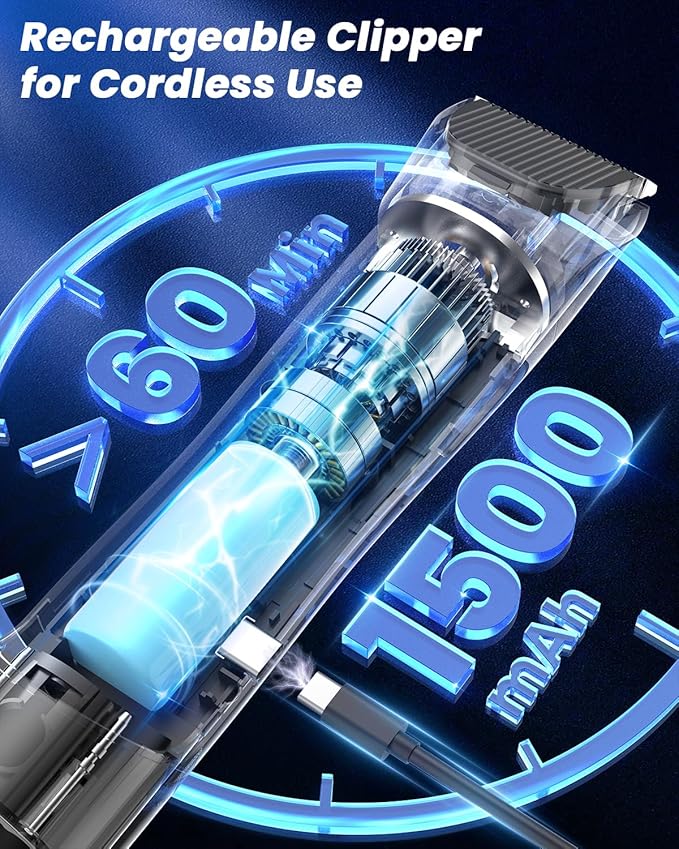 Dog Grooming Vacuum, 4.5L Extra-Large Dust Cup Dog Grooming Kit, 14000Pa High-Suction Pet Groomer with Clippers, Low-Noise All-in-One Shedding Control Set for Home Use-PawvioPets