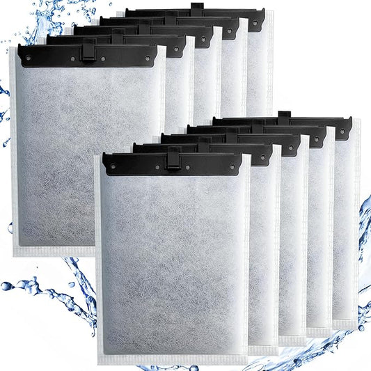 driamor 10 Pack Large Filter Cartridges Compatible with Whisper Filters 20i/40i IQ20/30/45/60 PF20/30/40/60, Aquarium Filter Cartridge Replacement Assembled Compatible with ReptoFilter 125GPH-PawvioPets