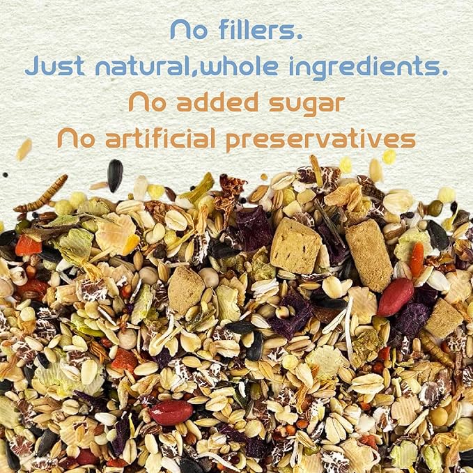 Garden Fruit & Vegetable Hamster Food Mix Natural Small Pet Food Made for Hamsters 1LB Critical Care Healthy Dwarf Hamsters Feed New Packaging-PawvioPets