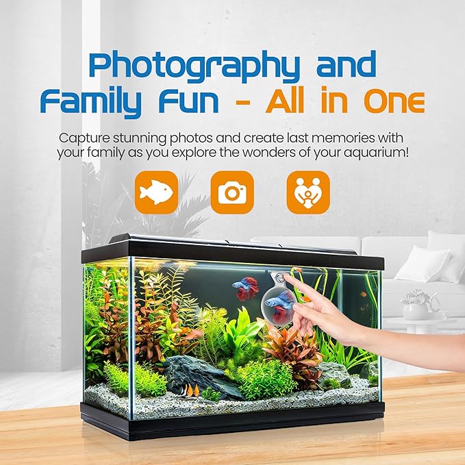 FL!PPER Flipper DeepSee Viewer MAX 5" Coral and Fish Magnifier for Reef Tank and Freshwater Aquarium Photography and Videography - Magnetic Magnifying Glass-PawvioPets