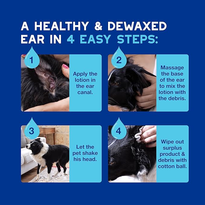 DOUXO® Skin & Coat SPA - Ultra-Safe Dewaxing Ear Cleaner for Dogs and Cats, 4.1 fl oz, Safely Cleans and Dewaxes The Ear, Skin-Friendly Formula-PawvioPets