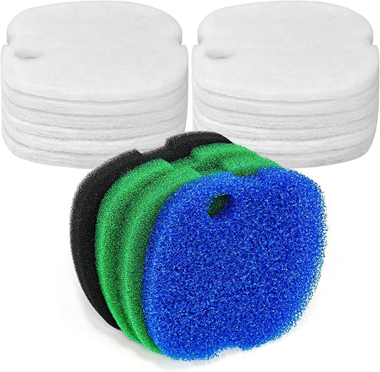 Canister Filter Pads Compatible with SUNSUN HW-302 /505A and Aqua top CF-300 Canisters Filters Sponges Replacement for Polar Aurora 265GPH Canister Filter for Aquarium Fish Tank and Turtle Tank -16PCS-PawvioPets