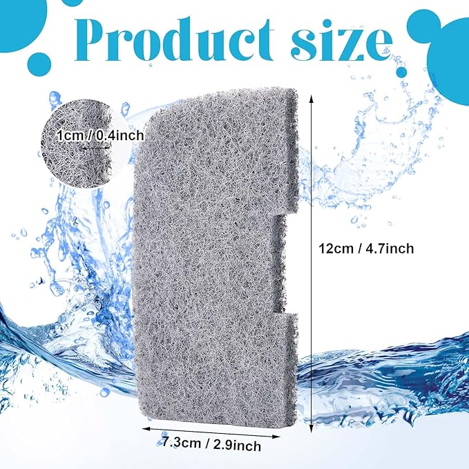 30 Pcs Ammonia Remover Pad Compatible with 306/307/406/407 Aquarium Canister Filter Media Ammonia Reducer for Fish Tank Replacement Parts Accessories-PawvioPets