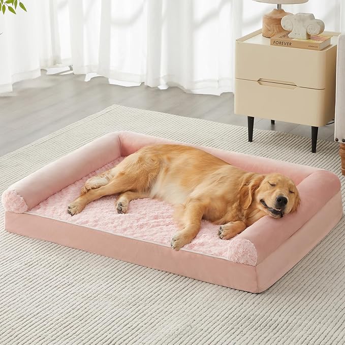 BFPETHOME Dog Beds for Large Dogs, Orthopedic Dog Bed for Medium Large Dogs,Big Waterproof Couch Pet Bed with Removable Washable Cover-PawvioPets